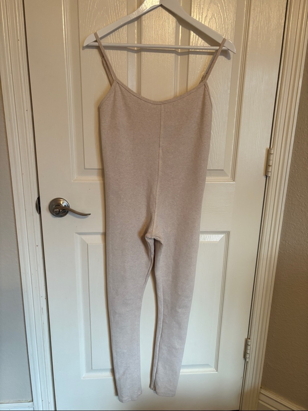 Allfenix Beige Sleeveless One-Piece Jumpsuit